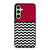 COLOR BLOCK DARK RED CHEVRON Samsung Galaxy S24 FE Case Cover