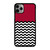 COLOR BLOCK DARK RED CHEVRON iPhone 11 Pro Max Case Cover