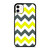 CHEVRON PATTERN YELLOW AND GREY iPhone 11 Case Cover
