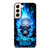 BIKER SKULL FLAMING BLUE Samsung Galaxy S22 Plus Case Cover