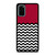 COLOR BLOCK DARK RED CHEVRON Samsung Galaxy S20 Plus Case Cover