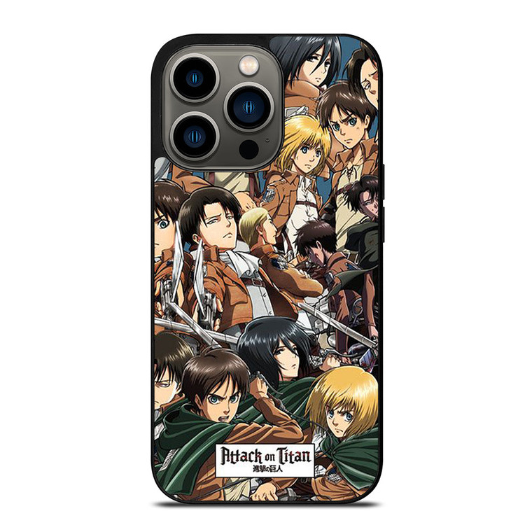 ATTACK ON TITAN ALL CHARACTER iPhone 13 Pro Case Cover