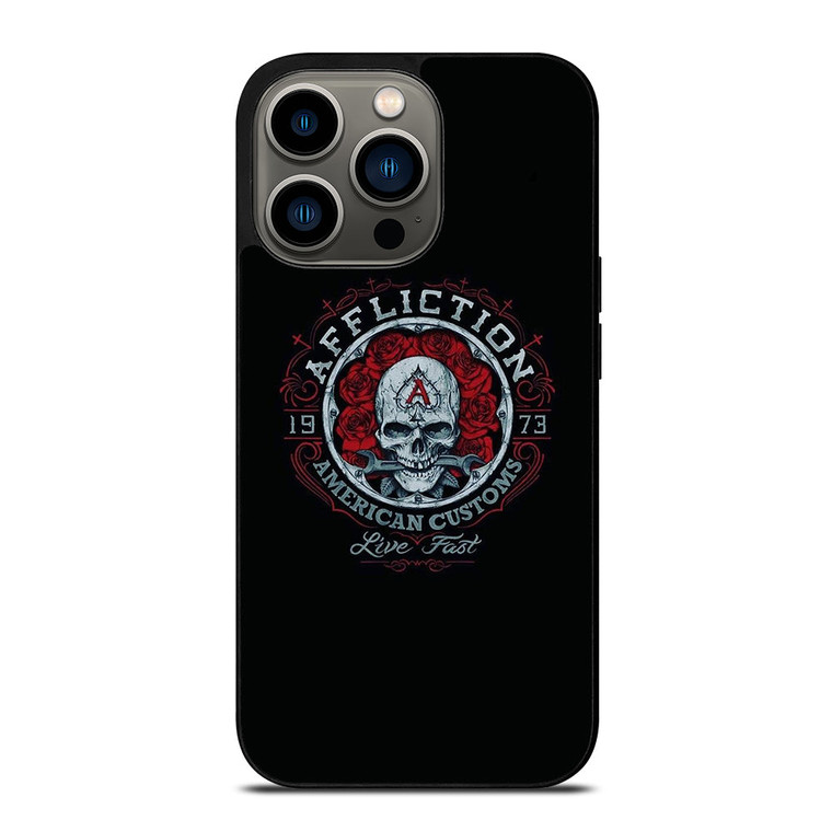 AFFLICTION SKULL ROSE iPhone 13 Pro Case Cover