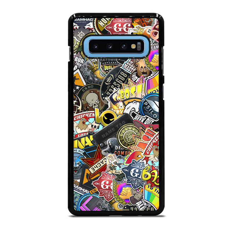 CSGO STICKER BOMB Samsung Galaxy S10 Plus Case Cover