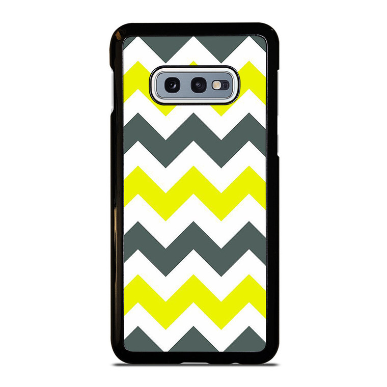 CHEVRON PATTERN YELLOW AND GREY Samsung Galaxy S10e Case Cover