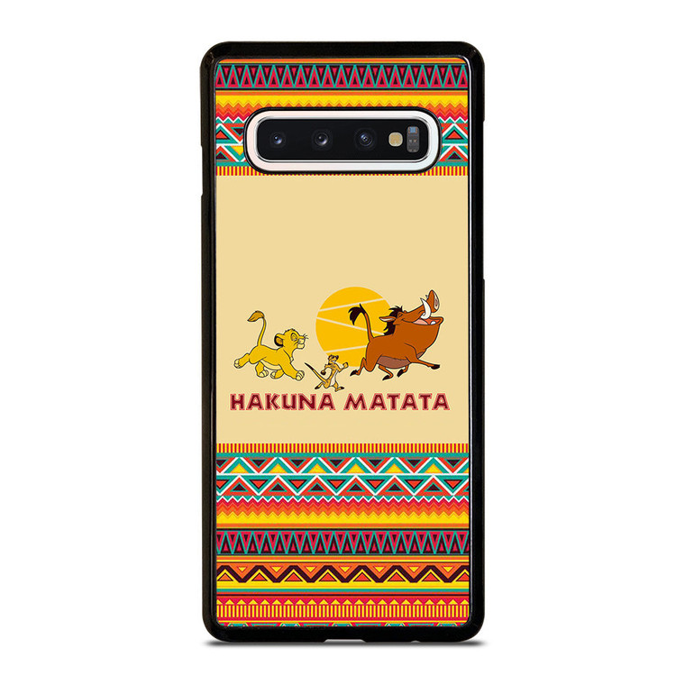 HAKUNA MATATA LION KING AZTEC 3 Samsung Galaxy S10 Case Cover