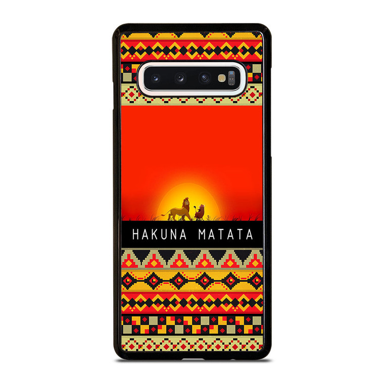 HAKUNA MATATA LION KING AZTEC 1 Samsung Galaxy S10 Case Cover