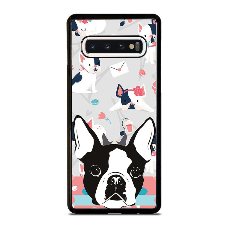 BOSTON TERRIER DOG 3 Samsung Galaxy S10 Case Cover