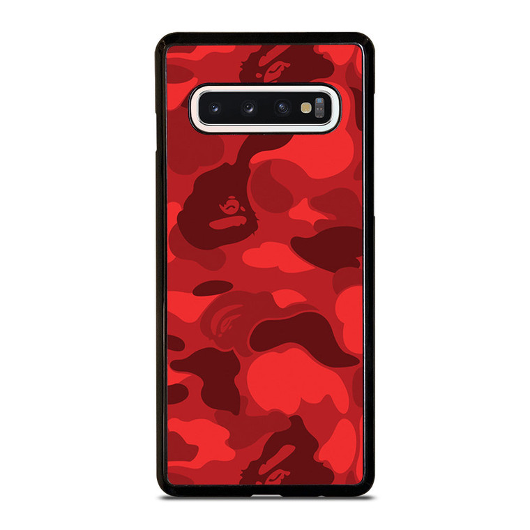 BAPE CAMO RED Samsung Galaxy S10 Case Cover