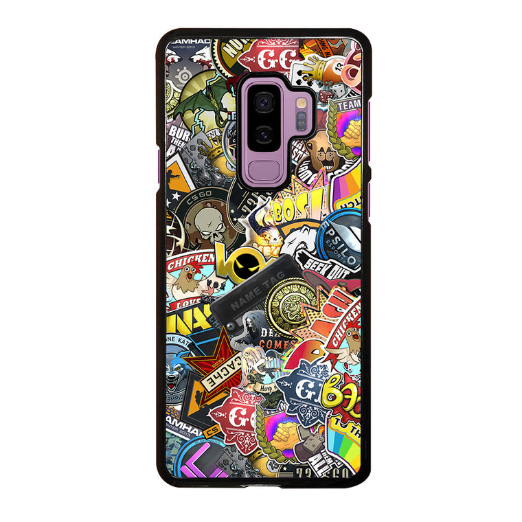 CSGO STICKER BOMB Samsung Galaxy S9 Plus Case Cover