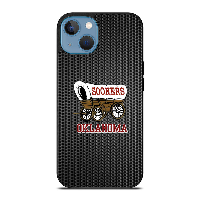 OKLAHOMA SOONERS METAL LOGO iPhone 13 Case Cover