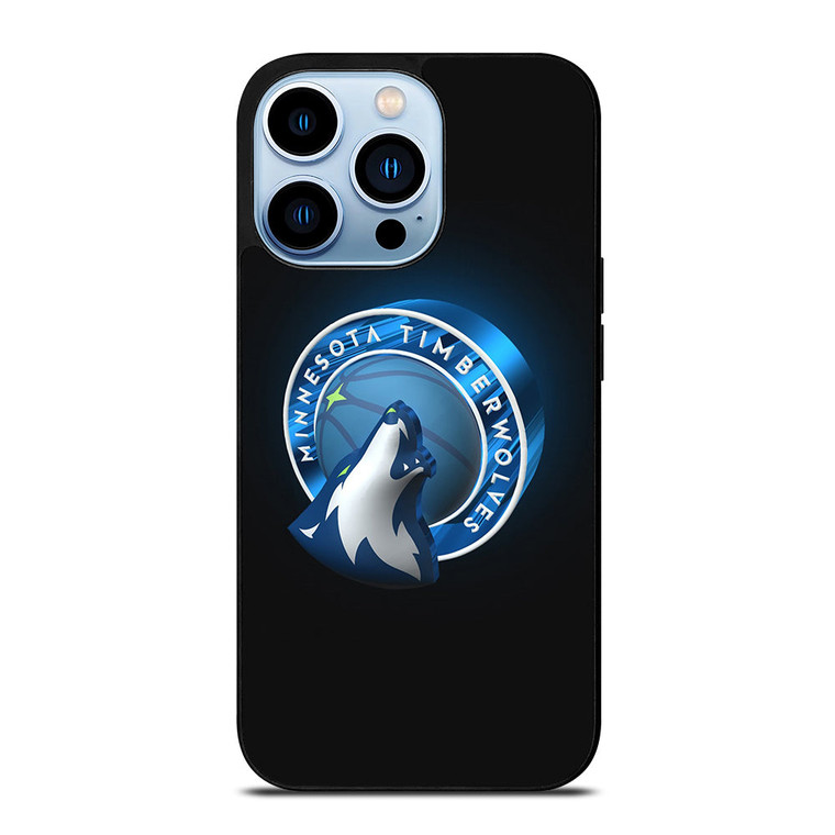 MINNESOTA TIMBERWOLVES 3D LOGO iPhone 13 Pro Max Case Cover