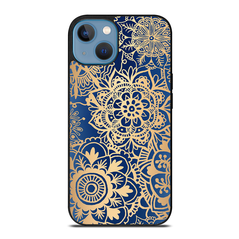 MANDALA BLUE PATTERN iPhone 13 Case Cover