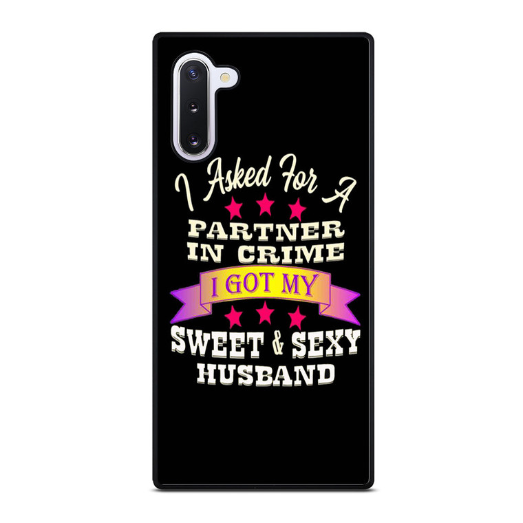 PARTNER IN CRIME HUSBAND Samsung Galaxy Note 10 Case Cover