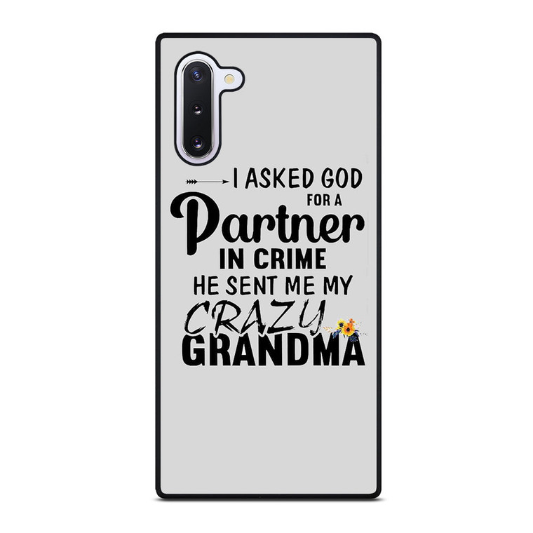 PARTNER IN CRIME GRANDMA 1 Samsung Galaxy Note 10 Case Cover