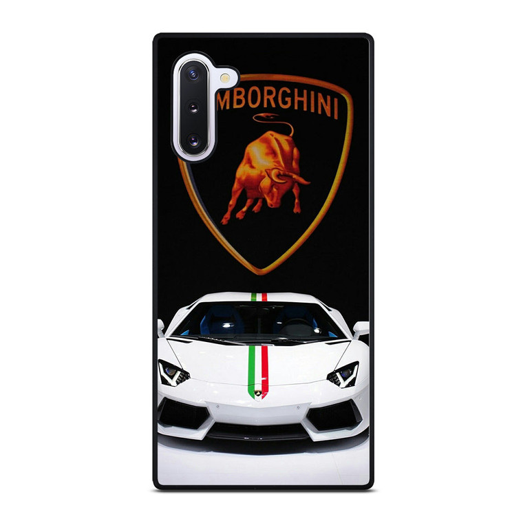 LAMBORGHINI WHITE CAR Samsung Galaxy Note 10 Case Cover