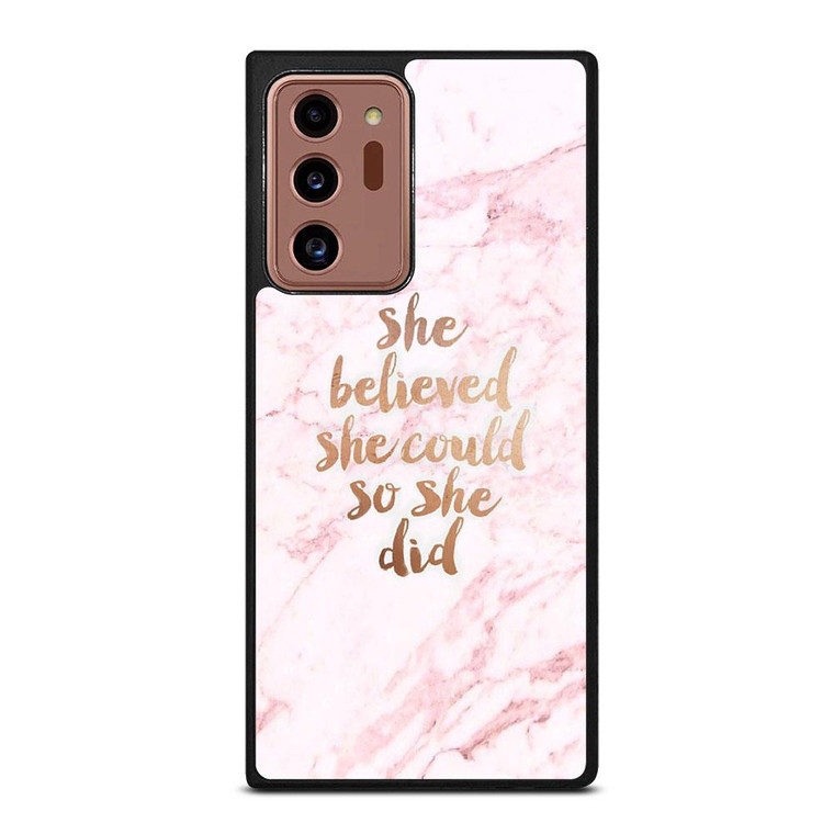 BELIEVE IN YOURSELF MARBLE Samsung Galaxy Note 20 Ultra Case Cover