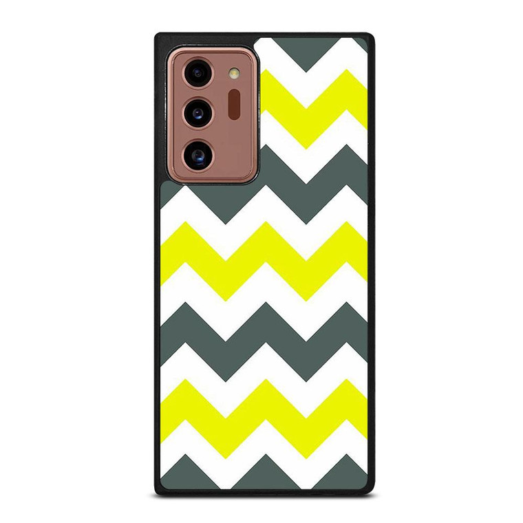 CHEVRON PATTERN YELLOW AND GREY Samsung Galaxy Note 20 Ultra Case Cover