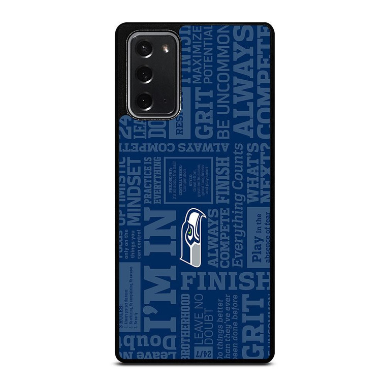 SEATTLE SEAHAWKS MANTRA Samsung Galaxy Note 20 Case Cover