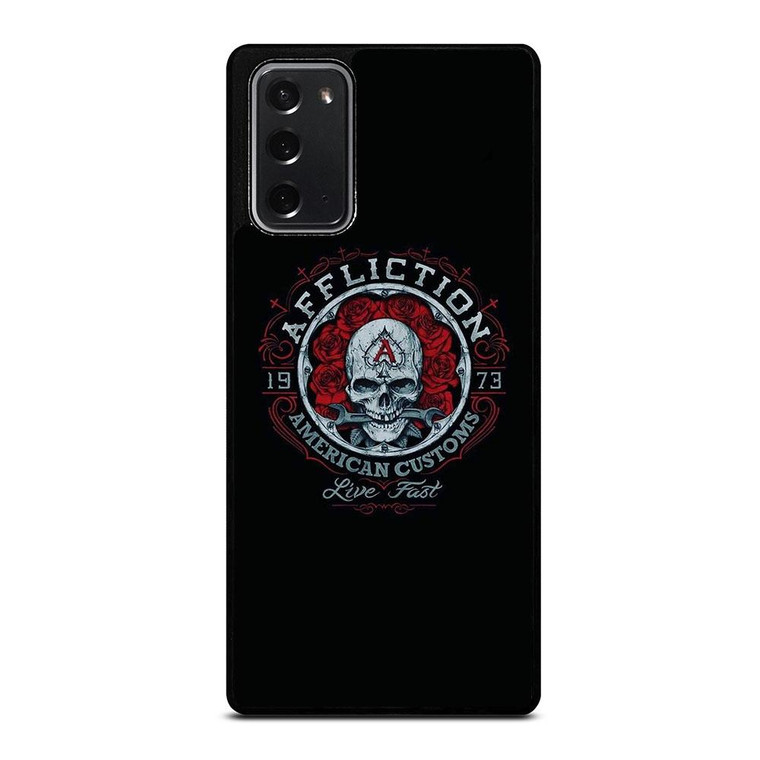 AFFLICTION SKULL ROSE Samsung Galaxy Note 20 Case Cover