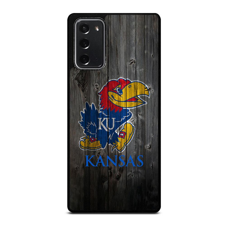 KANSAS JAYHAWKS WOODEN LOGO Samsung Galaxy Note 20 Case Cover