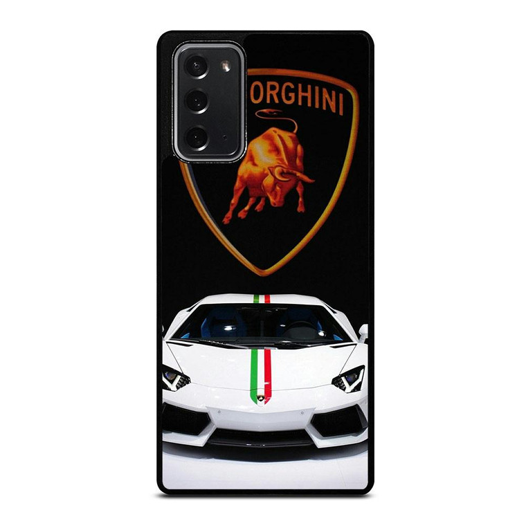 LAMBORGHINI WHITE CAR Samsung Galaxy Note 20 Case Cover