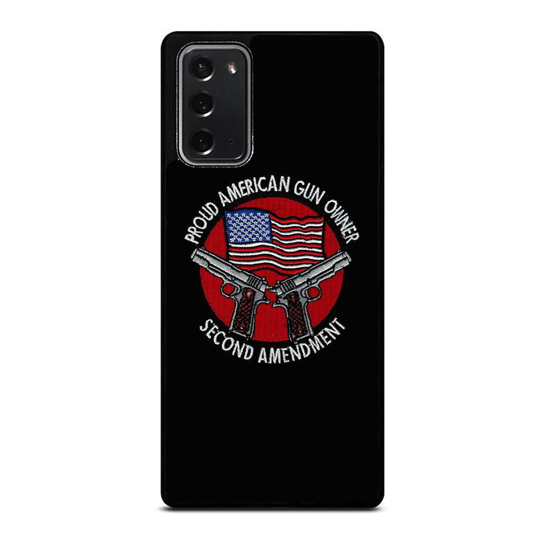 SECOND AMENDMENT AMERICAN GUN LOGO Samsung Galaxy Note 20 Case Cover