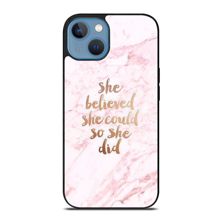 BELIEVE IN YOURSELF MARBLE iPhone 13 Case Cover