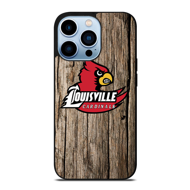 LOUISVILLE CARDINALS WOODEN iPhone 13 Pro Max Case Cover