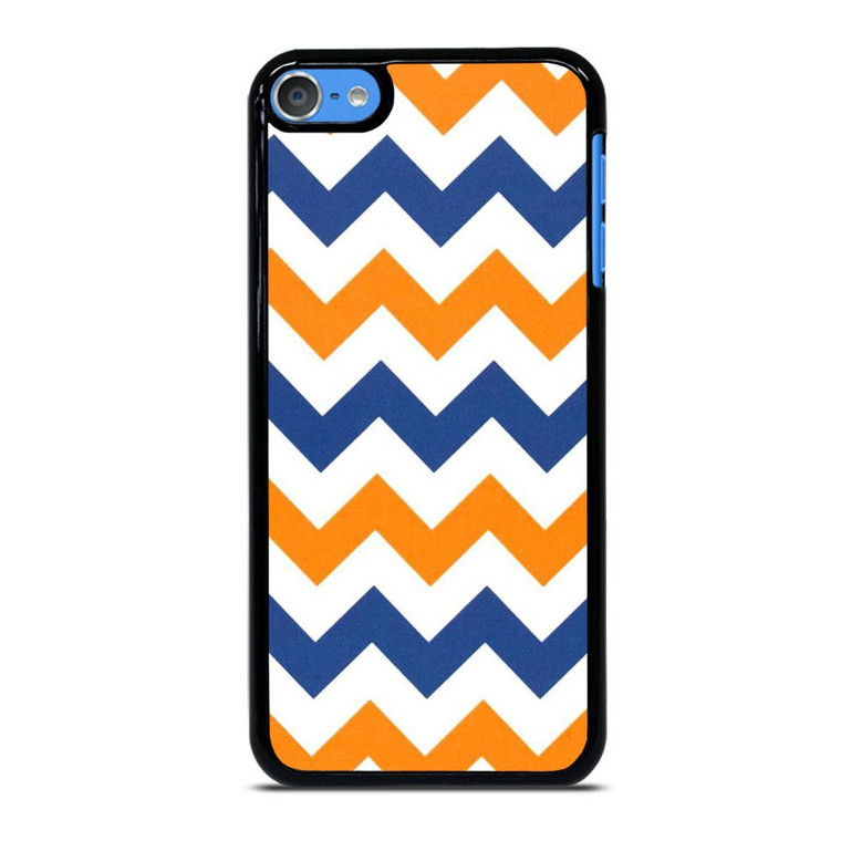 RILEY BLAKE ORANGE AND BLUE STRIPE iPod Touch 7 Case Cover