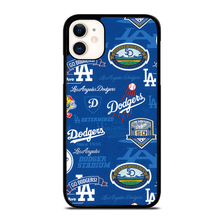 LOS ANGELES DODGERS LOGO COLLAGE iPhone 11 Case Cover