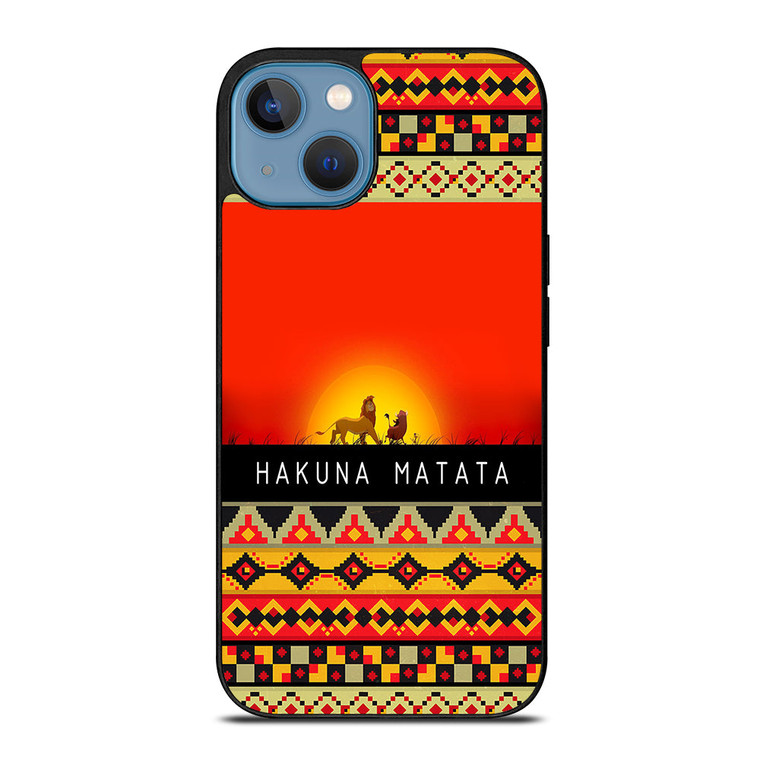HAKUNA MATATA LION KING AZTEC 1 iPhone 13 Case Cover