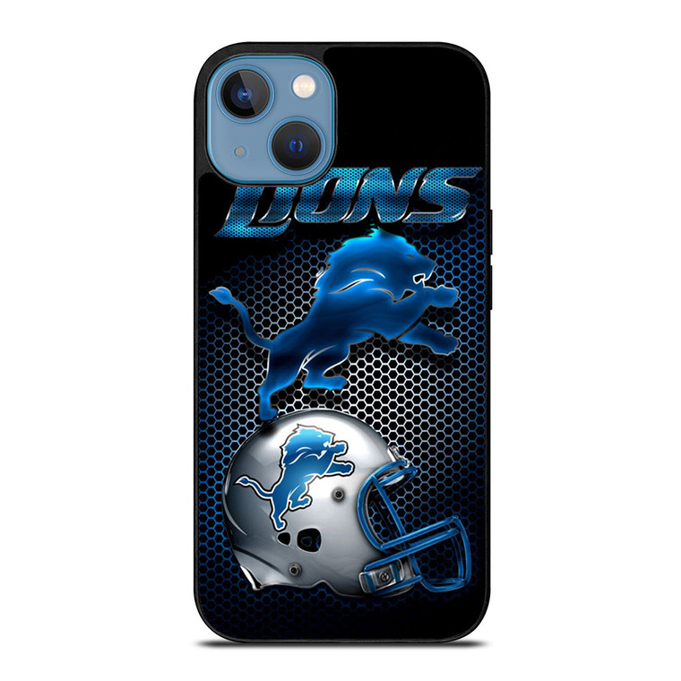 DETROIT LIONS METAL iPhone 13 Case Cover