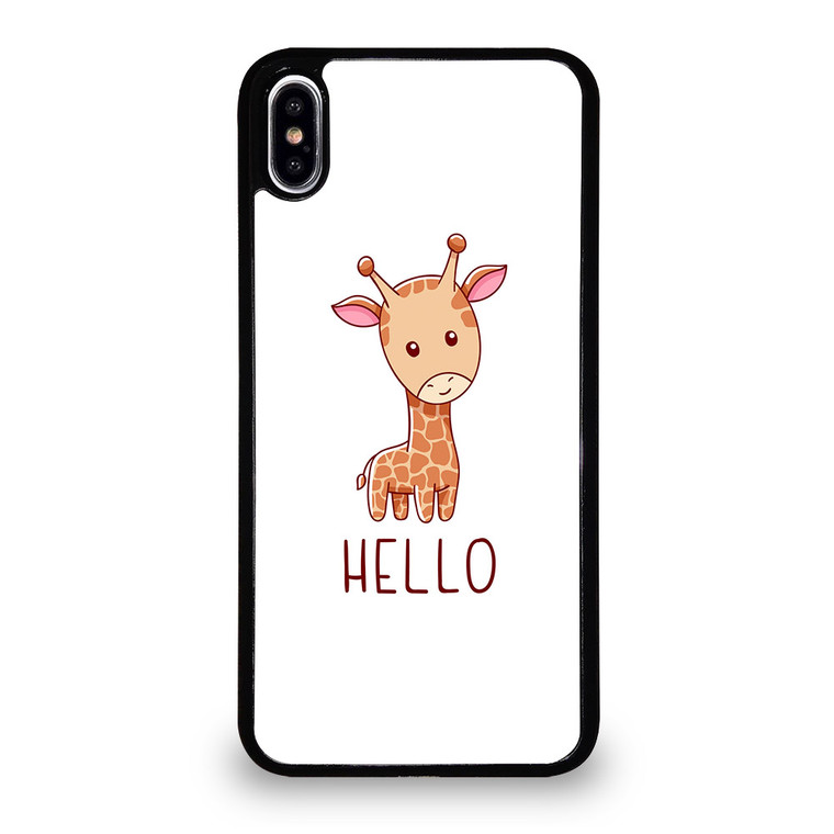 GIRAFFE HELLO iPhone XS Max Case Cover GIRAFFE HELLO iPhone XS Max Case Cover