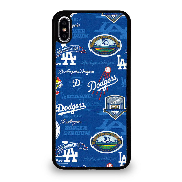 LOS ANGELES DODGERS LOGO COLLAGE iPhone XS Max Case Cover