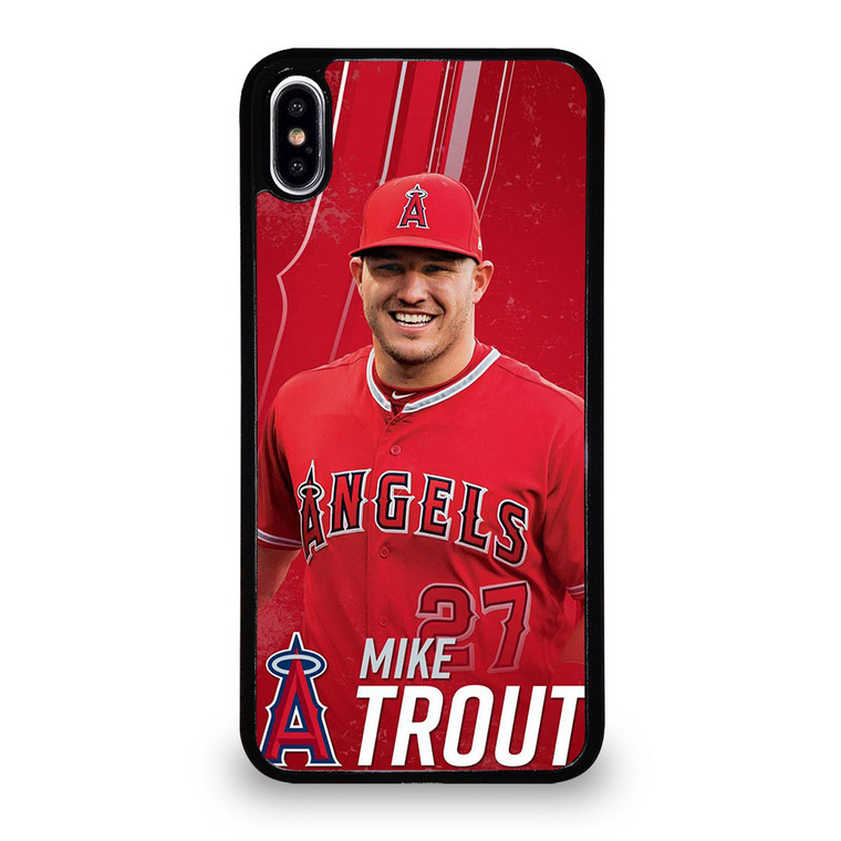 MIKE TROUT 27 LOS ANGELES ANGELS iPhone XS Max Case Cover MIKE TROUT 27 LOS ANGELES ANGELS iPhone XS Max Case Cover