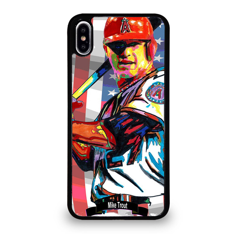 MIKE TROUT LOS ANGELES ANGELS BASEBALL iPhone XS Max Case Cover MIKE TROUT LOS ANGELES ANGELS BASEBALL iPhone XS Max Case Cover