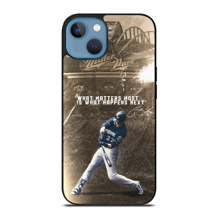 CHRISTIAN YELICH MILWAUKEE BREWERS QUOTE iPhone 13 Case Cover