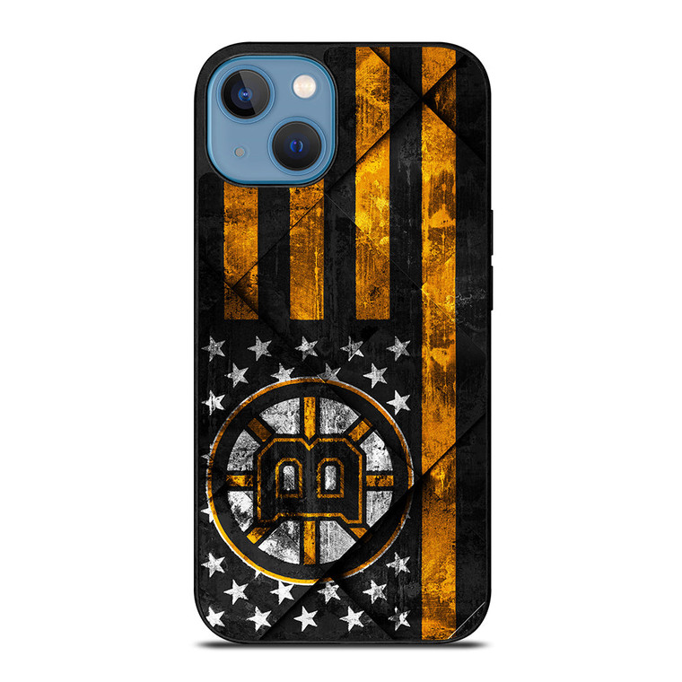 BOSTON BRUINS BLACK AND GOLD iPhone 13 Case Cover