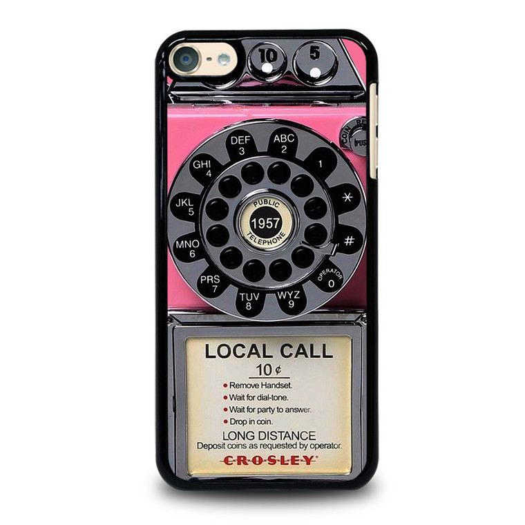VINTAGE RETRO PAYPHONE PINK iPod Touch 6 Case Cover