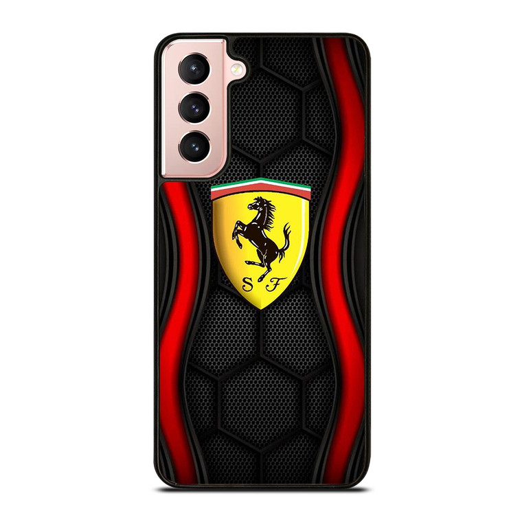 FERRARI HEXAGON Samsung Galaxy S21 Case Cover FERRARI HEXAGON Samsung Galaxy S21 Case Cover