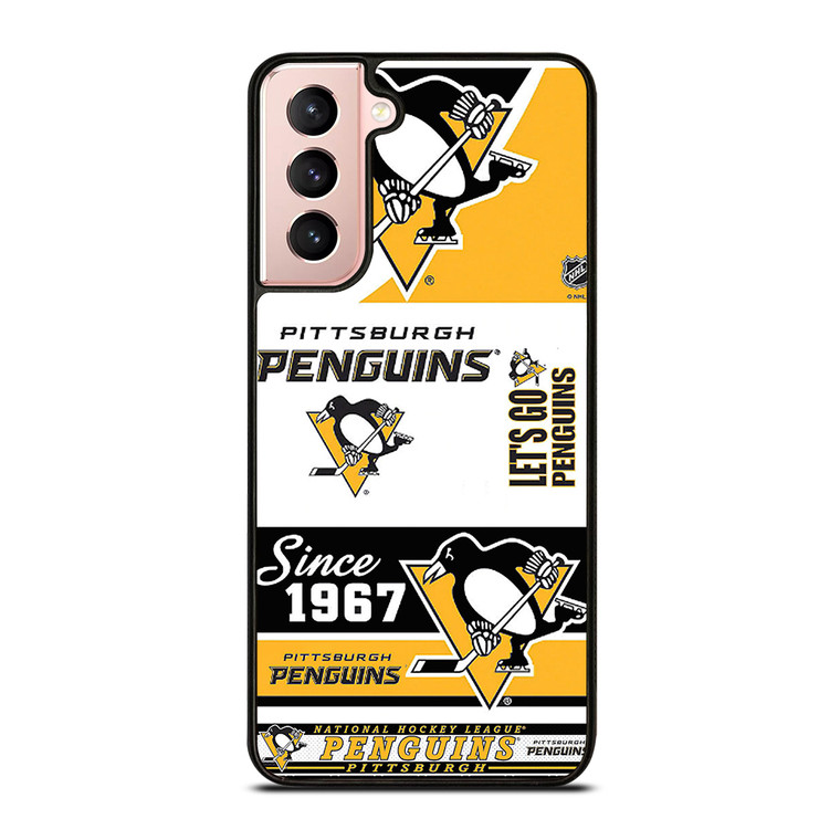 PITTSBURGH PENGUINS LOGO COLLAGE Samsung Galaxy S21 Case Cover PITTSBURGH PENGUINS LOGO COLLAGE Samsung Galaxy S21 Case Cover