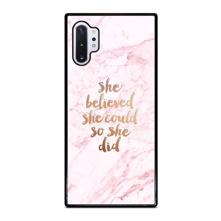 BELIEVE IN YOURSELF MARBLE Samsung Galaxy Note 10 Plus Case Cover