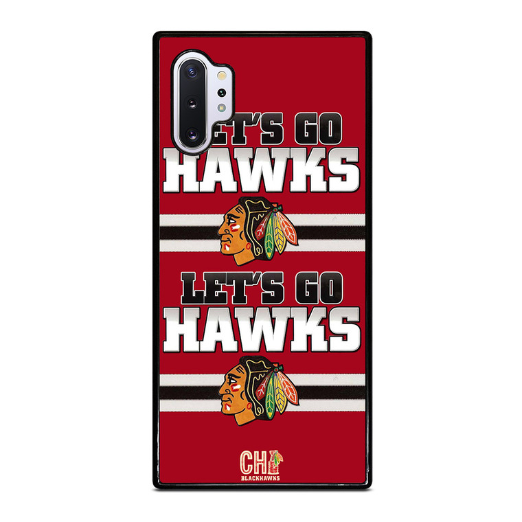 CHICAGO BLACKHAWKS LETS GO Samsung Galaxy Note 10 Plus Case Cover