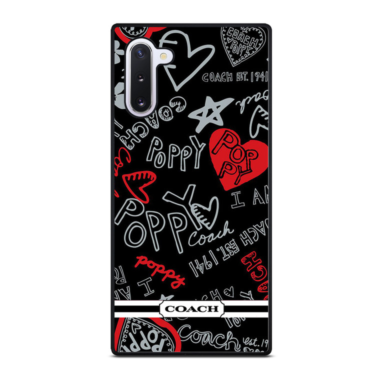 COACH POPPY BLACK Samsung Galaxy Note 10 Case Cover