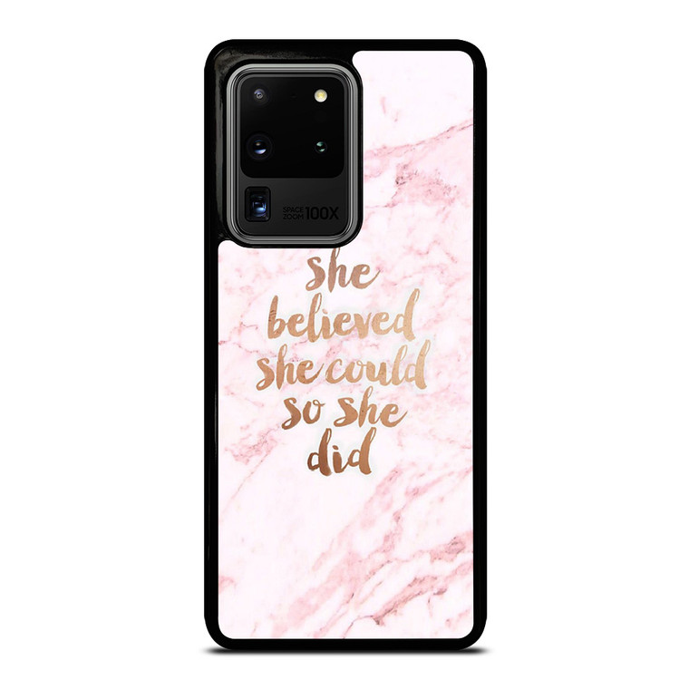BELIEVE IN YOURSELF MARBLE Samsung Galaxy S20 Ultra Case Cover