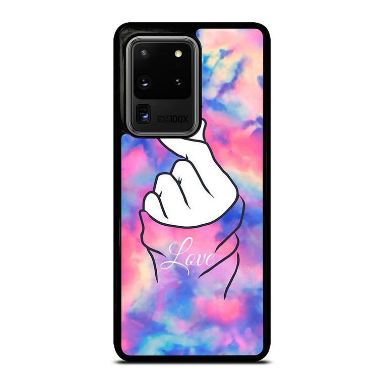 CUTE HEART FINGER MARBLE Samsung Galaxy S20 Ultra Case Cover
