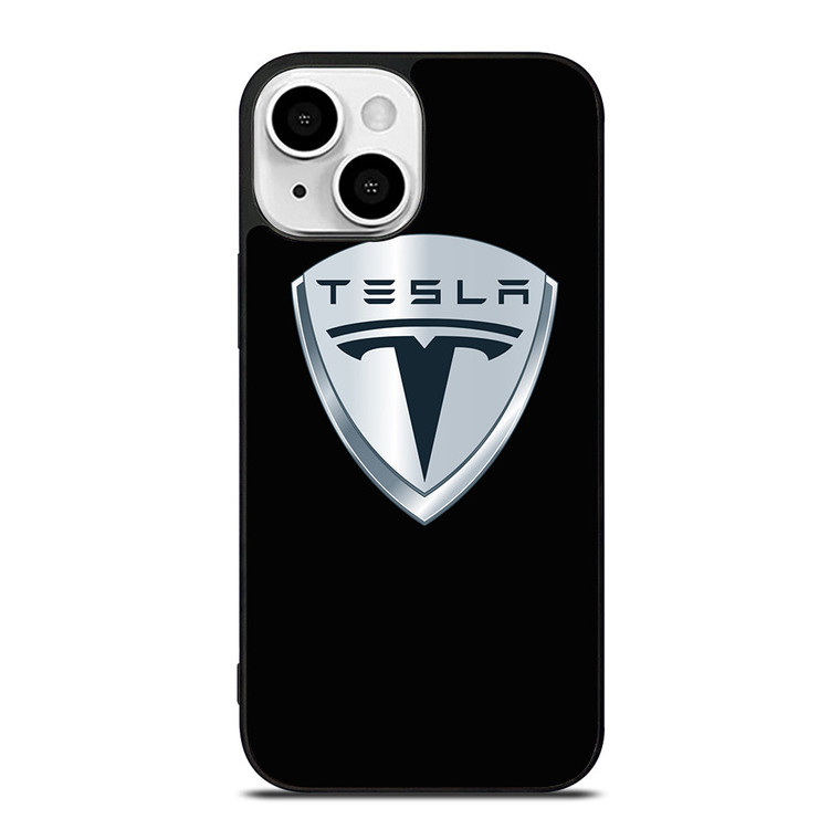 TESLA BLACK LOGO iPhone 13 Mini Case Cover