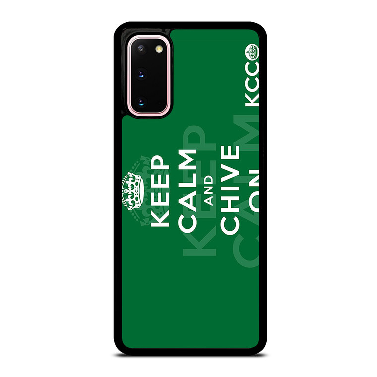 KEEP CALM AND CHIVE ON 2 Samsung Galaxy S20 Case Cover KEEP CALM AND CHIVE ON 2 Samsung Galaxy S20 Case Cover