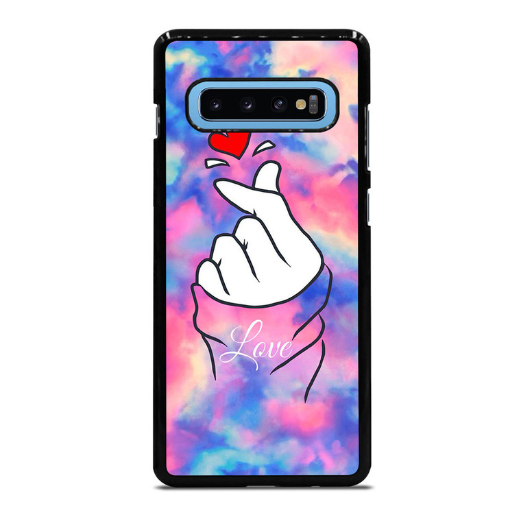 CUTE HEART FINGER MARBLE Samsung Galaxy S10 Plus Case Cover